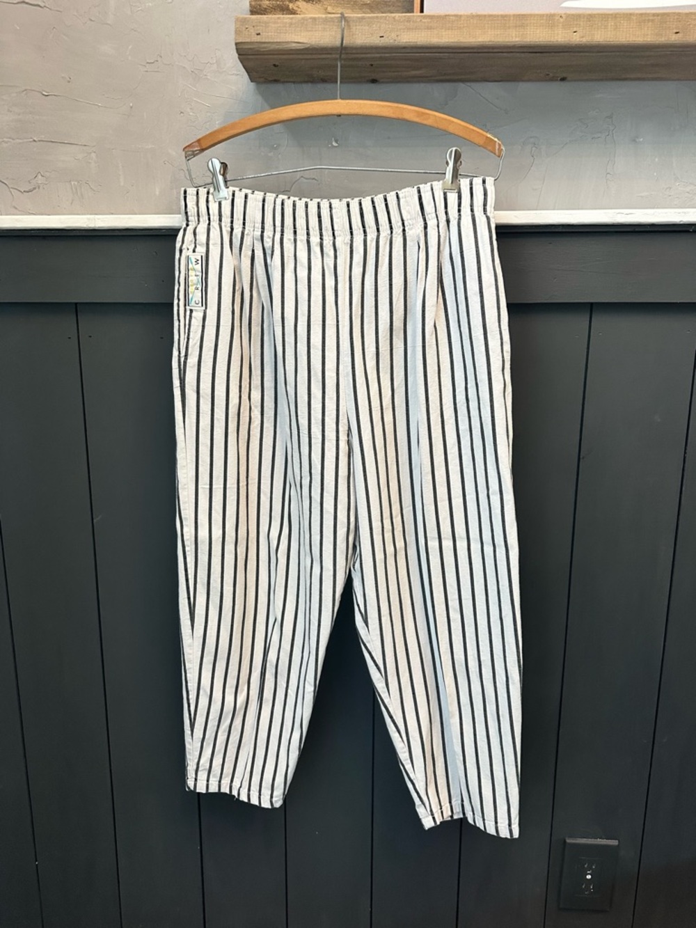 Vintage‎ Hang Ten Crew Surfer Vertical Stripe Casual Capri Pants size M